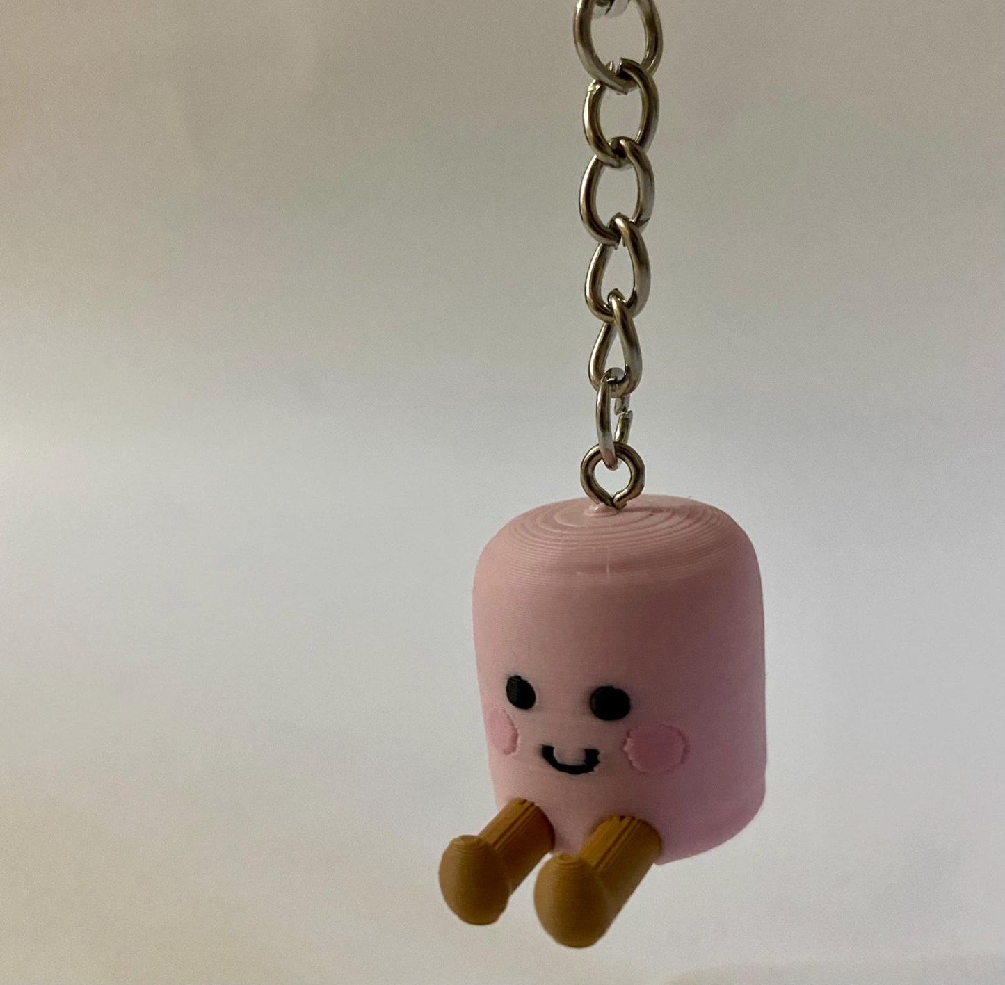 Cute Marshmallow Keychain | Kawaii Bag Charm | Aesthetic Keyring | Small Gift Idea | Pastel Accessories | Plush Style Gift