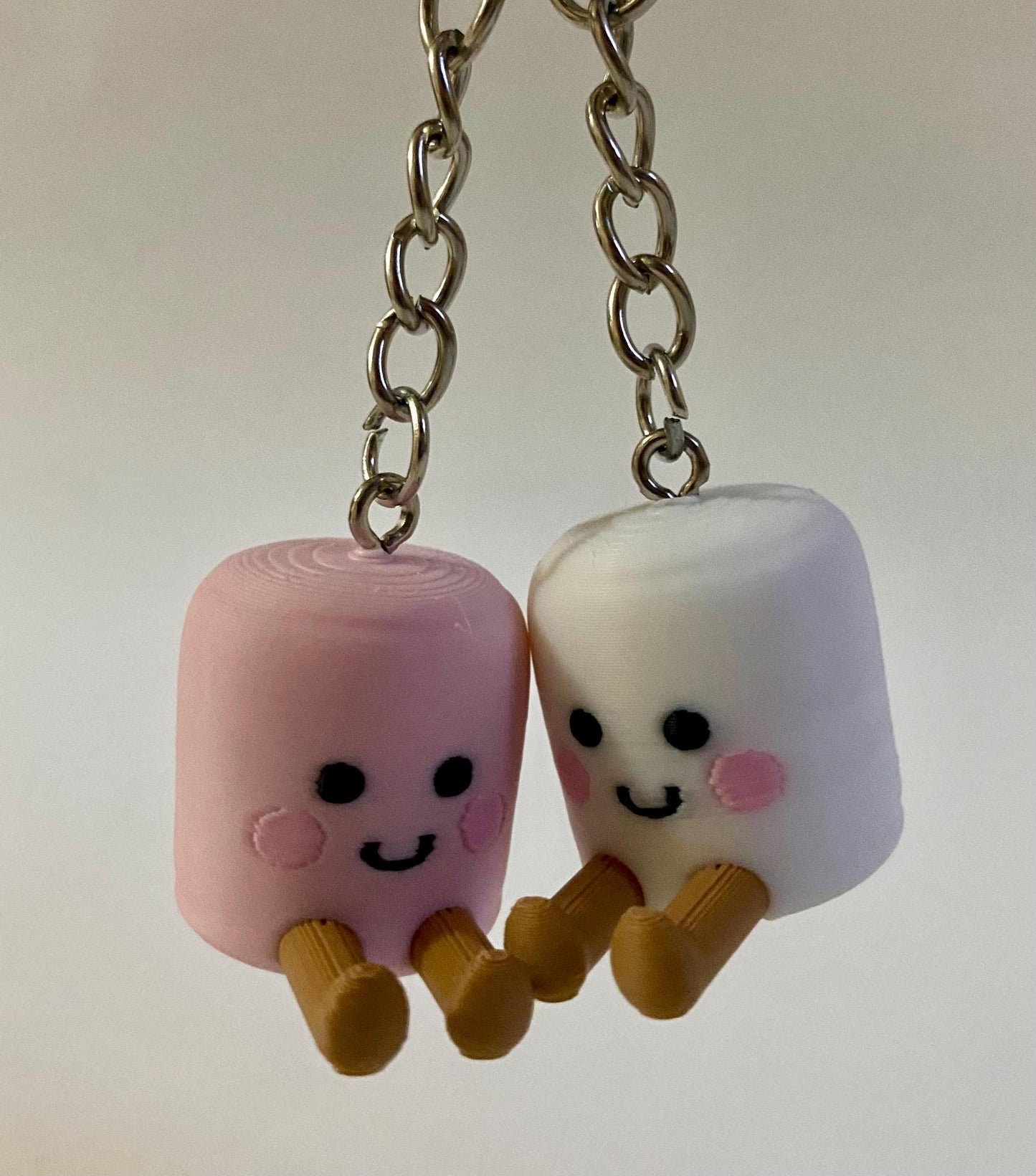 Cute Marshmallow Keychain | Kawaii Bag Charm | Aesthetic Keyring | Small Gift Idea | Pastel Accessories | Plush Style Gift