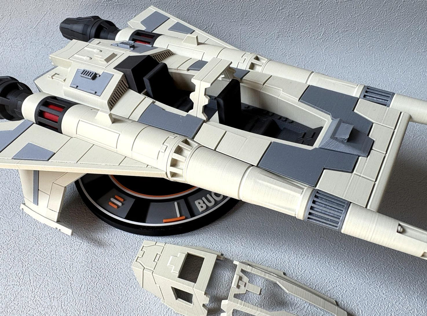 Buck Rogers Starfighter Model | Buck Rogers Ship with Display Stand | Sci-Fi Collectible | Classic TV Replica
