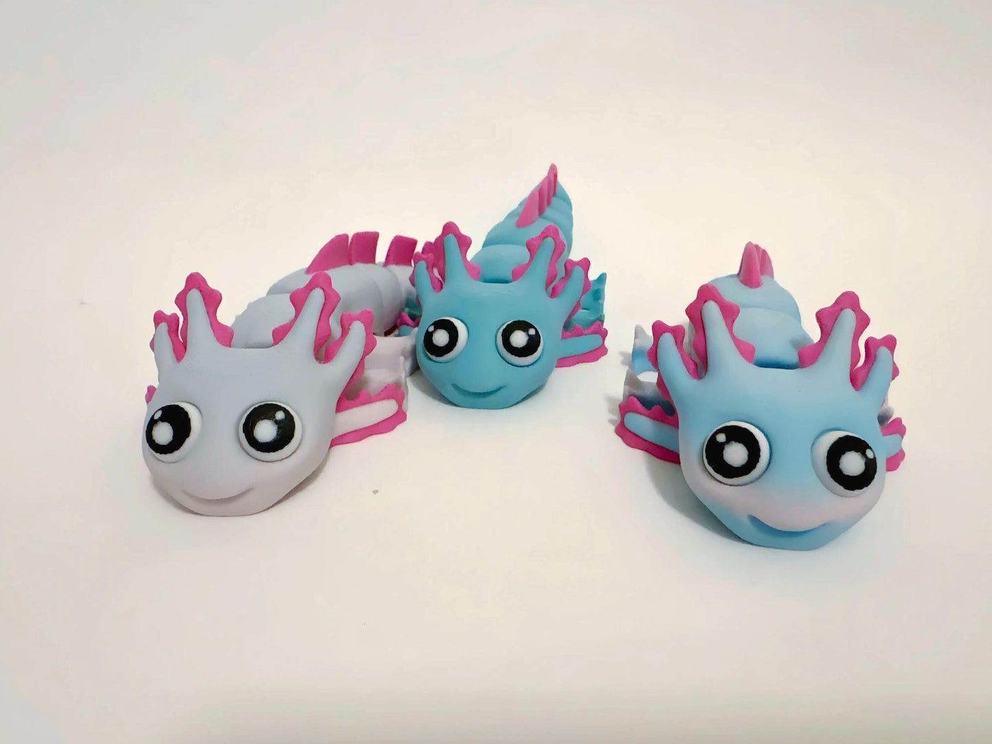 Articulated Animal Pocket Companion | Axolotl Desk Buddy | Posable Mini Character Gift| Anxiety companion | Pocket Best Friend