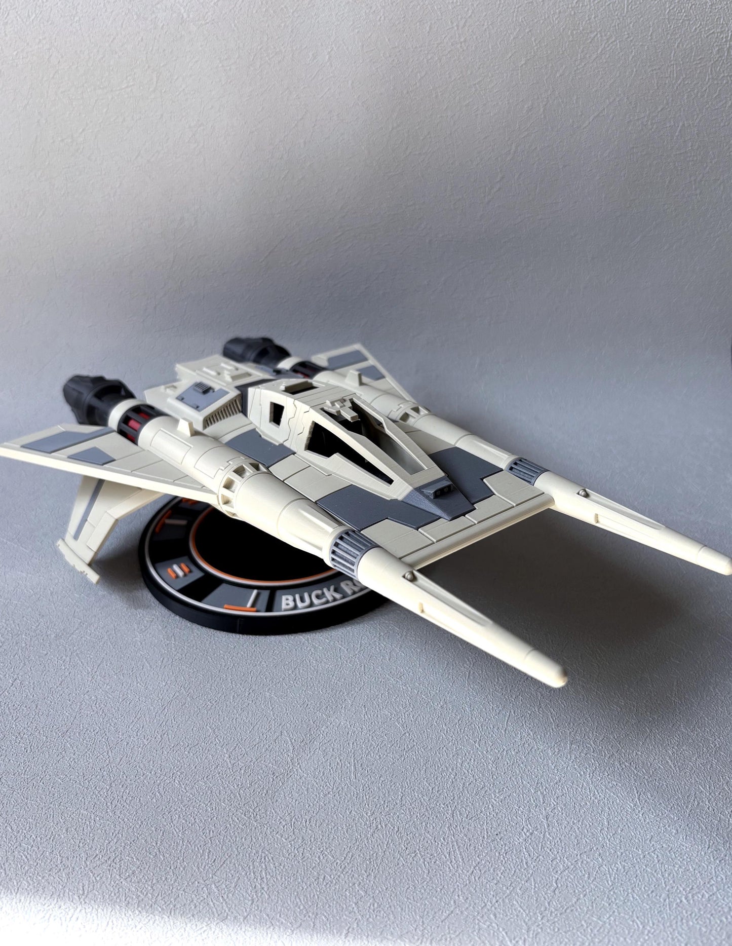Buck Rogers Starfighter Model | Buck Rogers Ship with Display Stand | Sci-Fi Collectible | Classic TV Replica