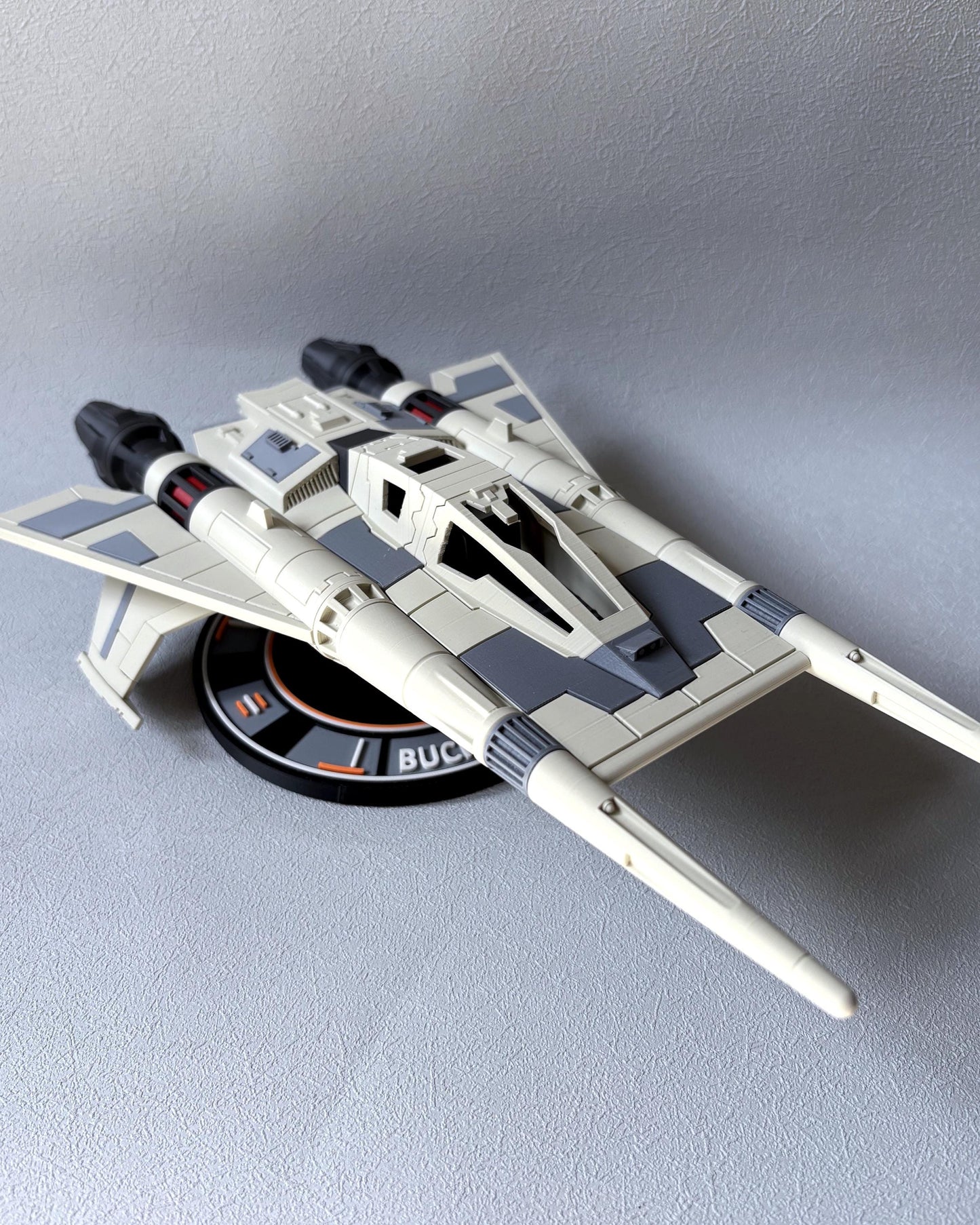 Buck Rogers Starfighter Model | Buck Rogers Ship with Display Stand | Sci-Fi Collectible | Classic TV Replica