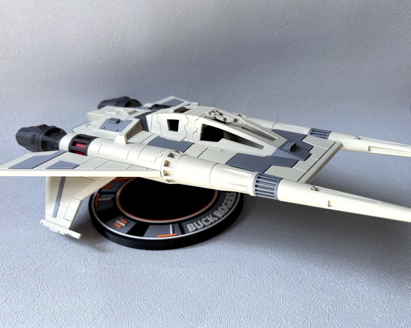 Buck Rogers Starfighter Model | Buck Rogers Ship with Display Stand | Sci-Fi Collectible | Classic TV Replica