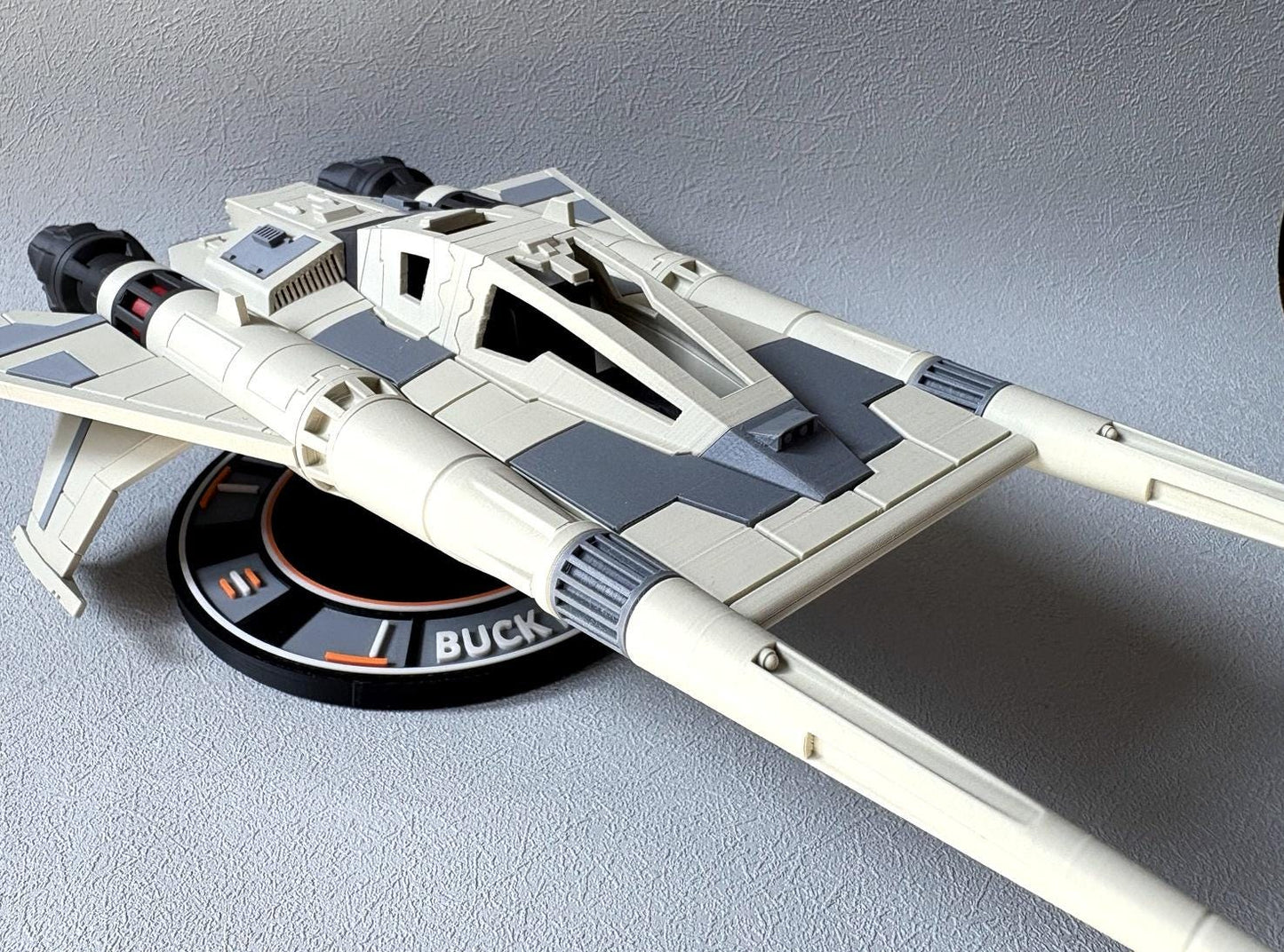 Buck Rogers Starfighter Model | Buck Rogers Ship with Display Stand | Sci-Fi Collectible | Classic TV Replica