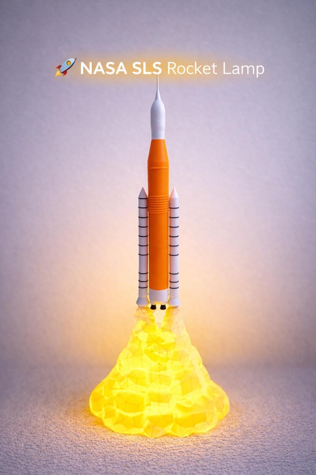 NASA SLS Rocket Lamp | 3D Printed Artemis Space Light, Kids Bedroom Decor