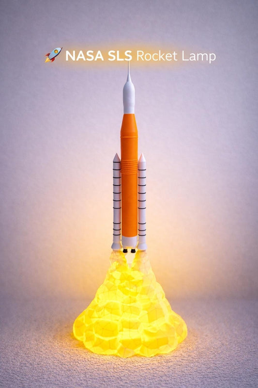 NASA SLS Rocket Lamp | 3D Printed Artemis Space Light, Kids Bedroom Decor