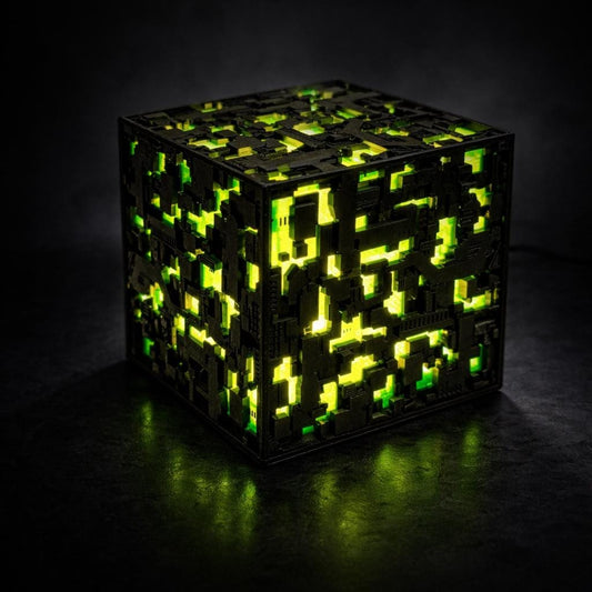 Star Trek Borg Cube Lamp | Sci-Fi Light | Nerd Gift | Gaming Desk lantern | Trekkie Fan