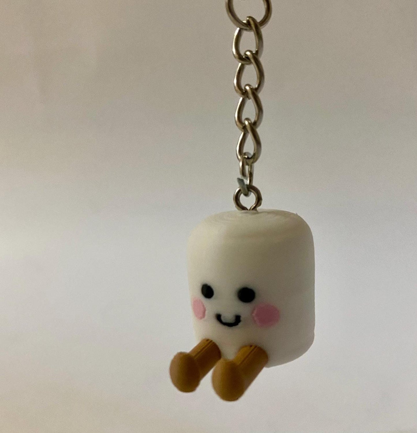 Cute Marshmallow Keychain | Kawaii Bag Charm | Aesthetic Keyring | Small Gift Idea | Pastel Accessories | Plush Style Gift