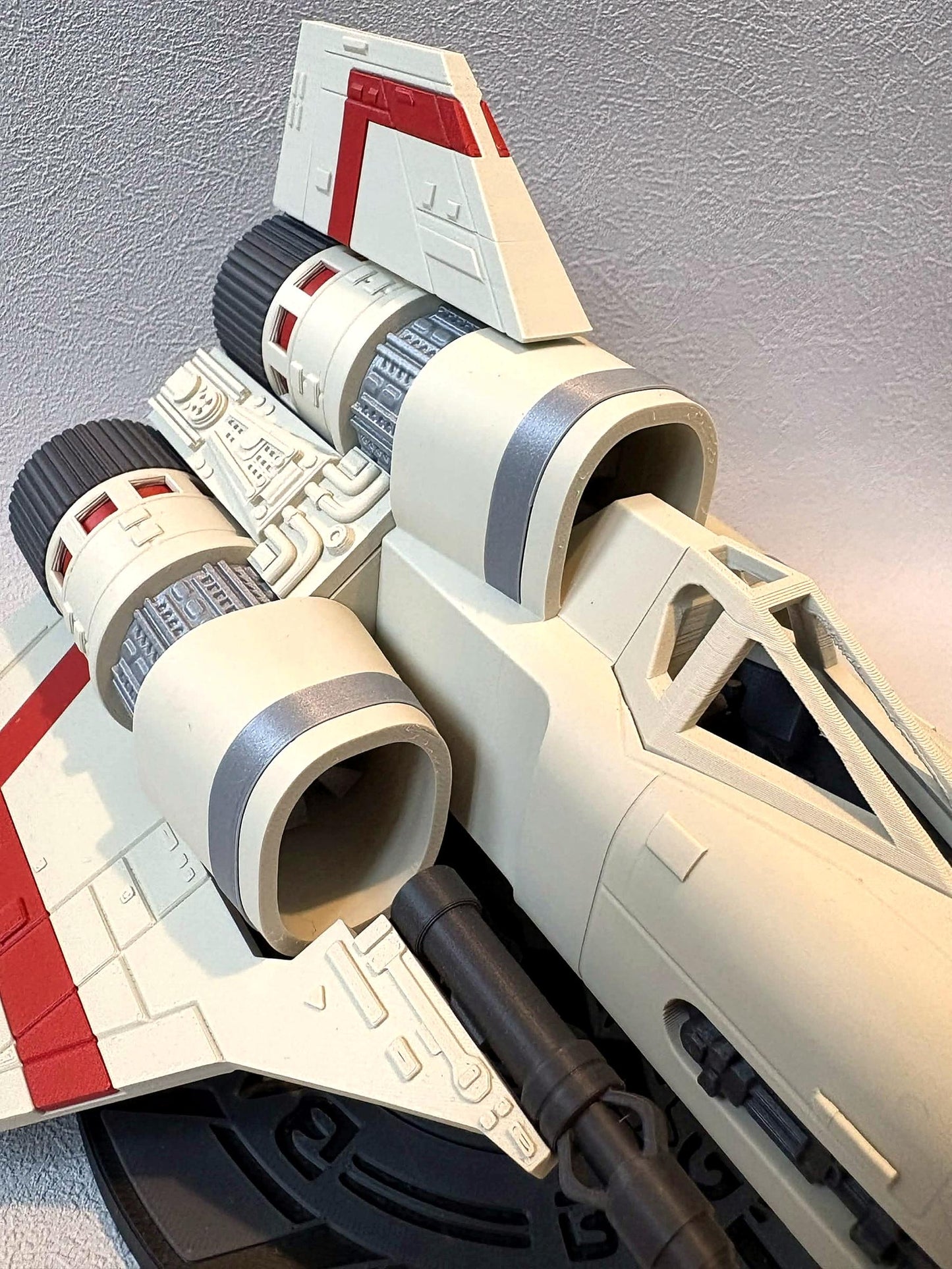 Colonial Viper Mk I Display Model, Battlestar Galactica Inspired Sci-Fi Spaceship with Stand
