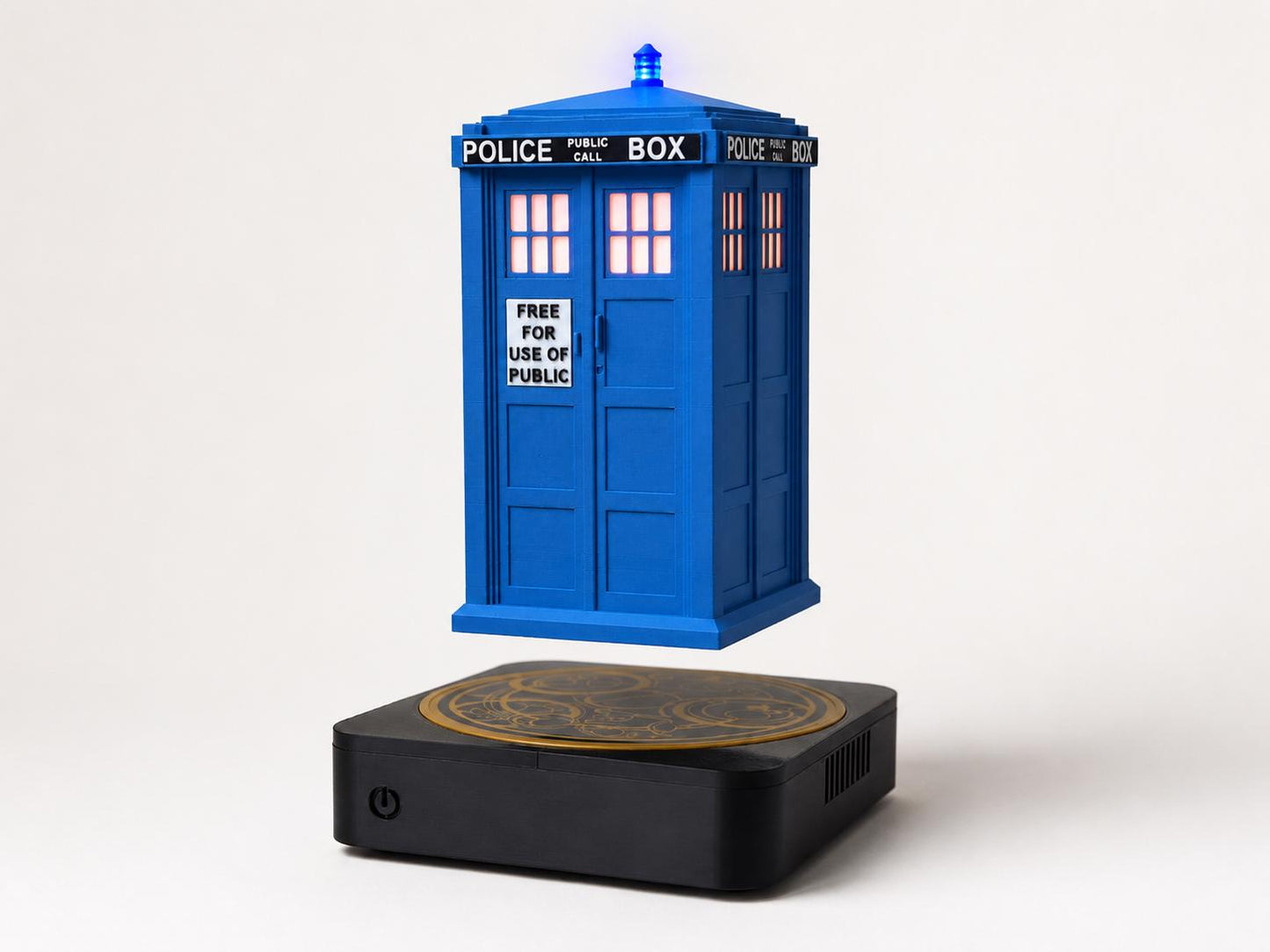 Magnetic Levitating Police Box Lamp, Doctor Who Inspired Tardis, Sci-Fi Collector Display